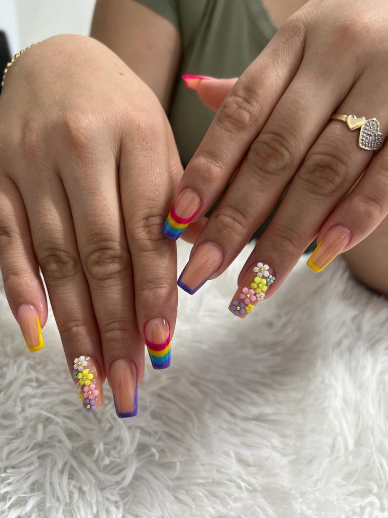 Dark Nails nail design by Estilo Nail Spa in Miami