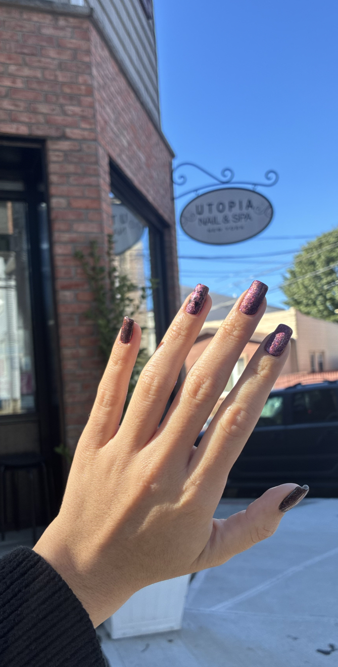 Fall Nails nail design by Utopia Nail & Spa New York in New York
