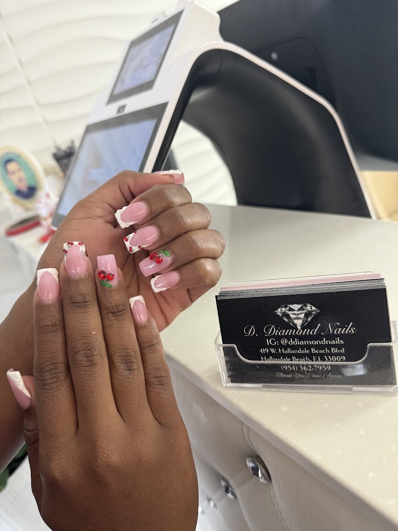Valentine's Nails nail design by D.Diamond Nails in Miami