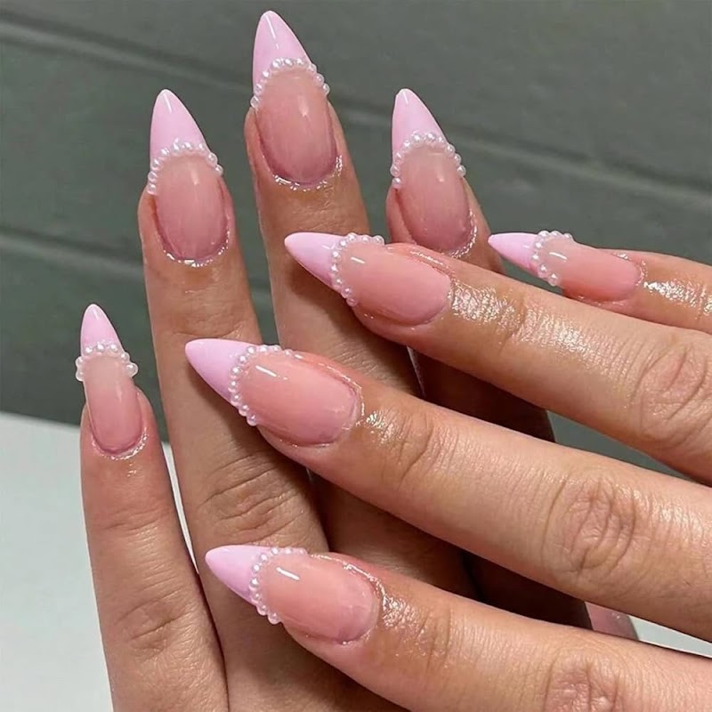 Valentine's Nails nail design by D.Diamond Nails in Miami