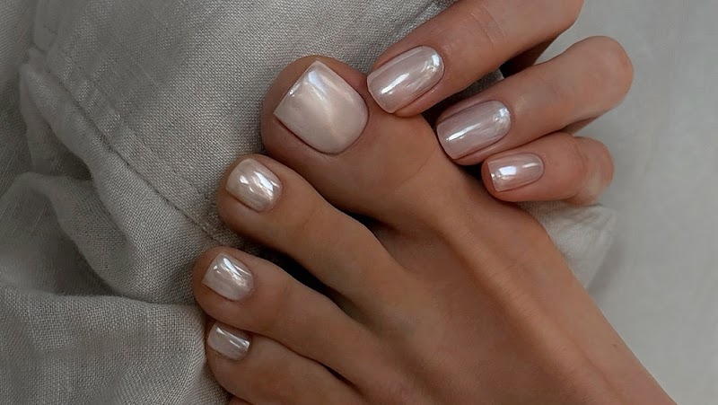 Bridal Nails nail design by That Colour Nails in Chicago