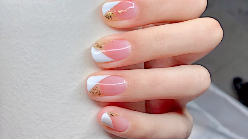 French Tips at Lotus Nail Bar in New York