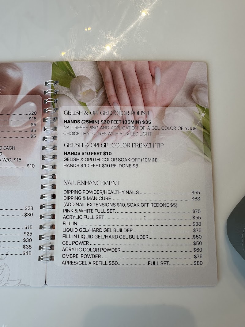 Dark Nails nail design by Demure Nails And Spa in Miami