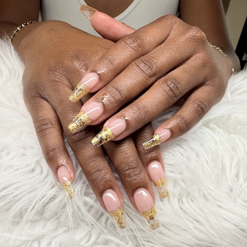 Glitter Nails nail design by B.A.B.Y. Nail Bar (across FIU), Miami, Florida in Miami