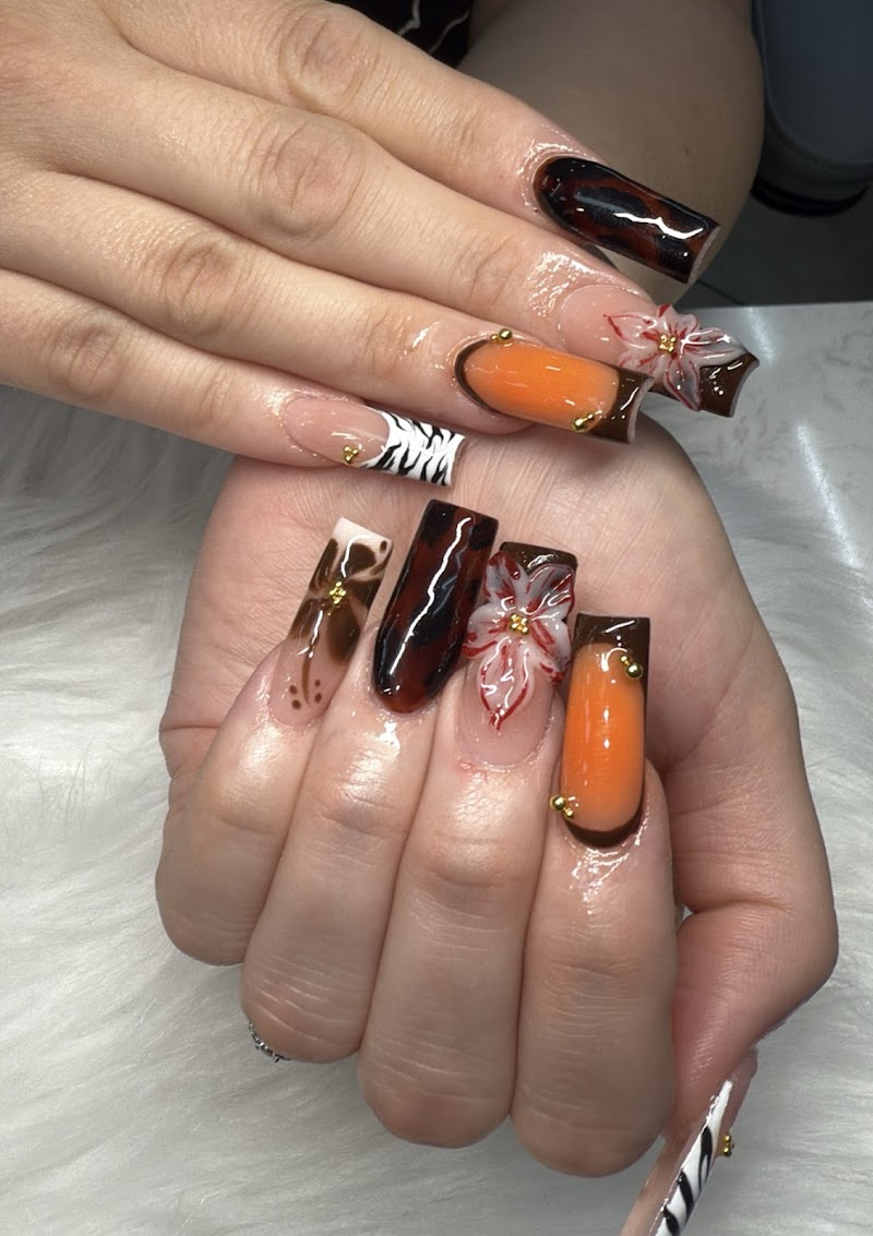 Fall Nails nail design by Tulip Nails & Spa in Los Angeles