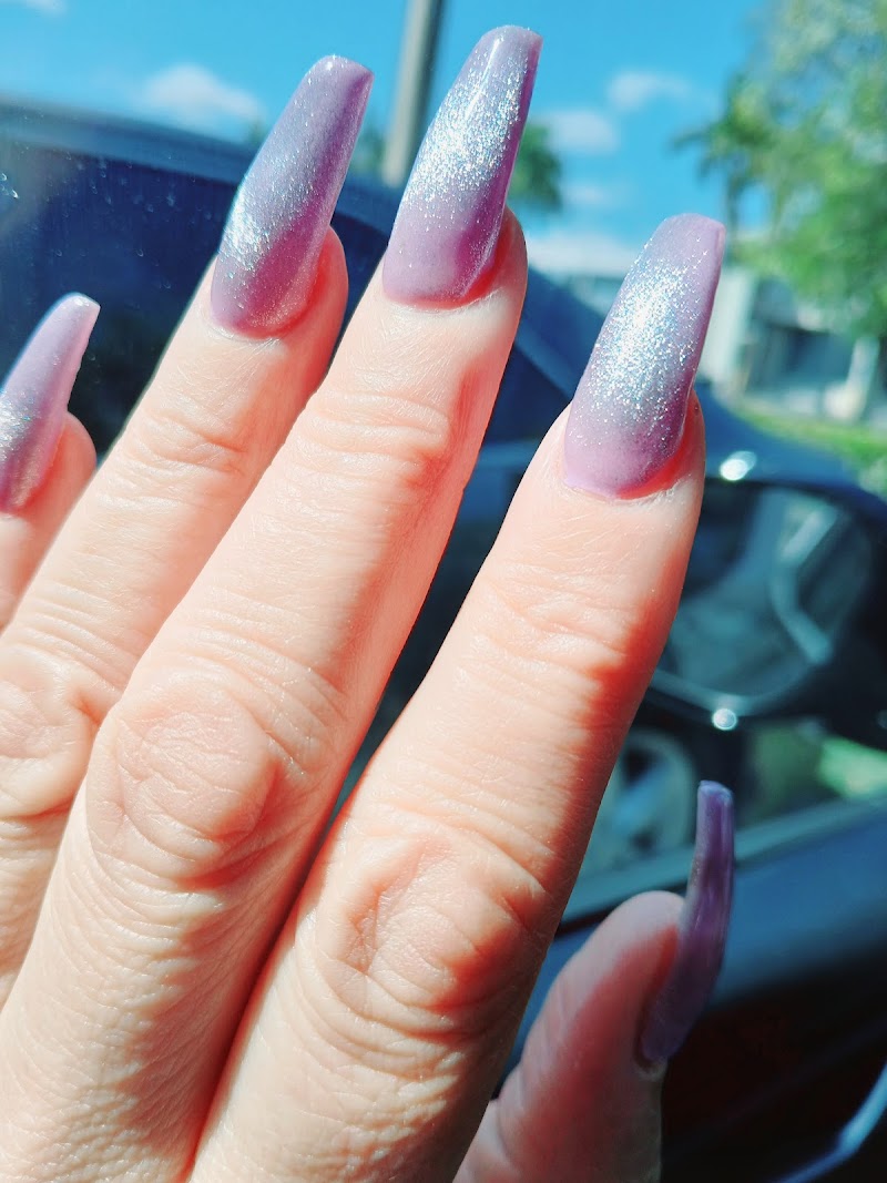 Dark Nails nail design by Acqua Nails & Wax in Miami