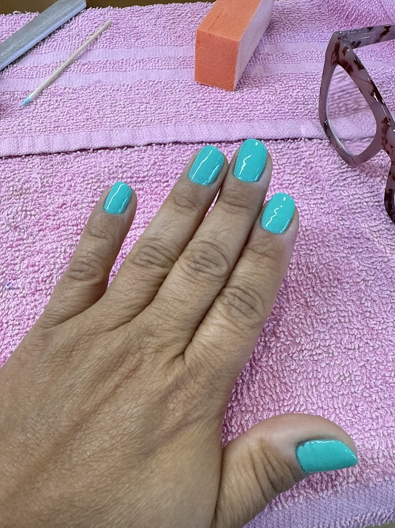 Dark Nails nail design by Acqua Nails & Wax in Miami