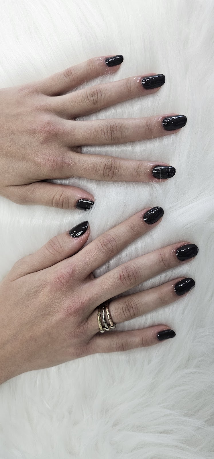 Dark Nails nail design by Acqua Nails & Wax in Miami