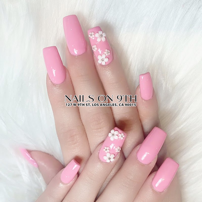 Japanese Gel nail design by Nails On 9th in Los Angeles