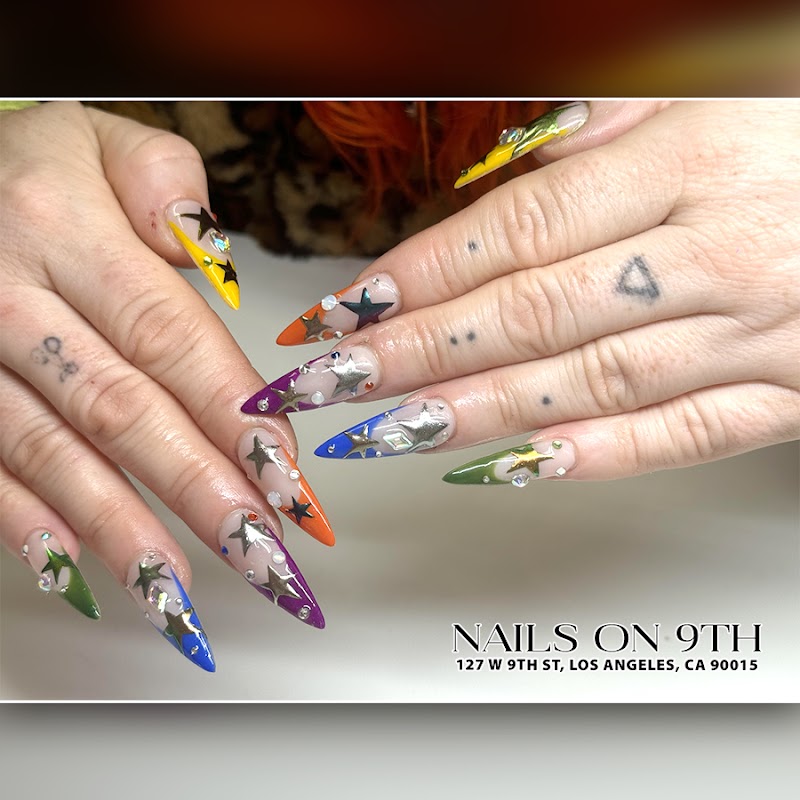 Japanese Gel nail design by Nails On 9th in Los Angeles