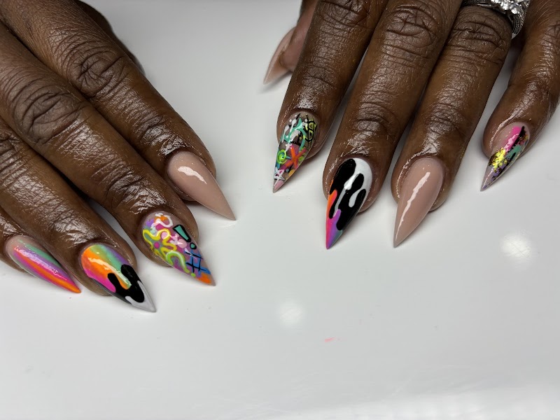 Neon Nails nail design by Lush Me Nails in New York