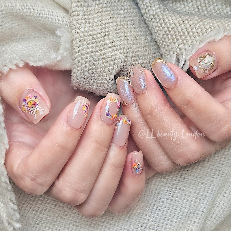 Boho Nails nail design by LL Beauty in London