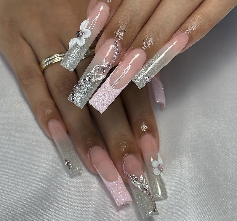 Gel-X nail design by Nail Impressions Inc in Miami