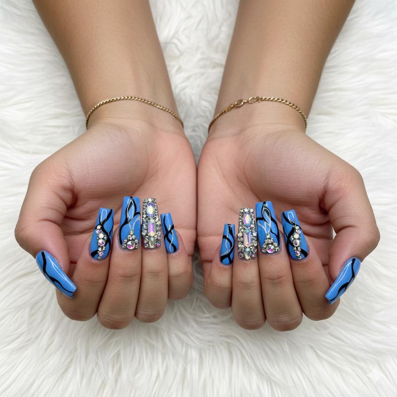 Neon Nails nail design by Nails U Love in Los Angeles