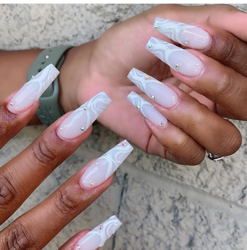 Marble Nails nail design by Quality Nails & Spa
