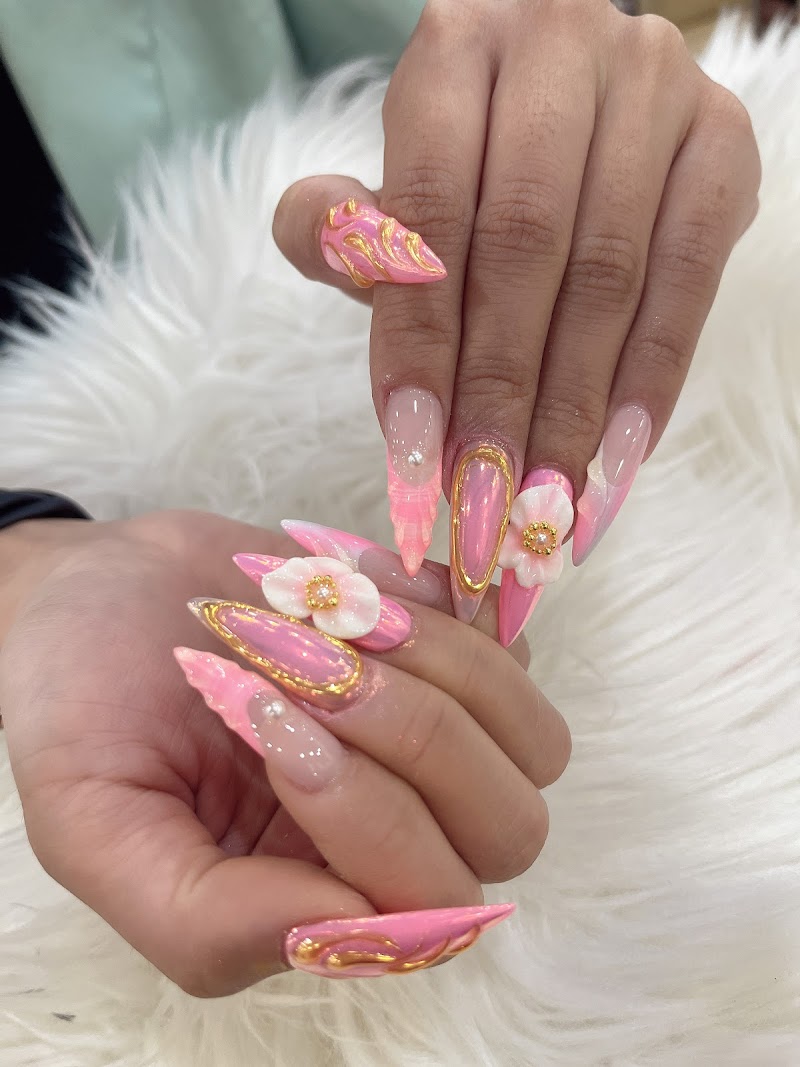 Spring Nails nail design by Mai Nail Bar in Los Angeles