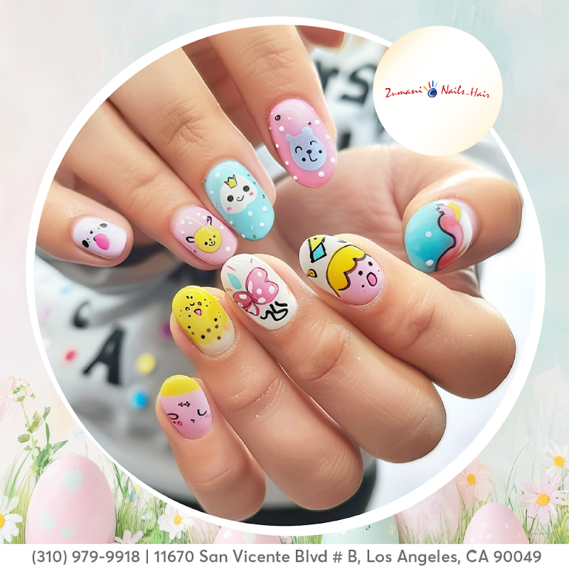 BIAB nail design by Zumani Nail & Hair Spa in Los Angeles