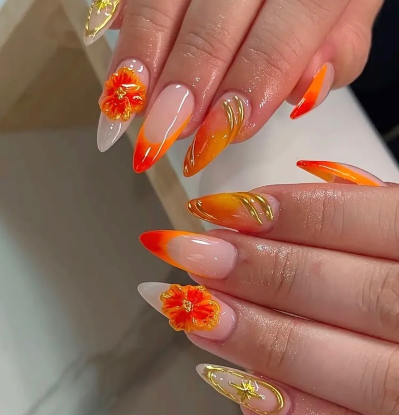 Summer Nails nail design by ROSE NAILS & SPA in New York