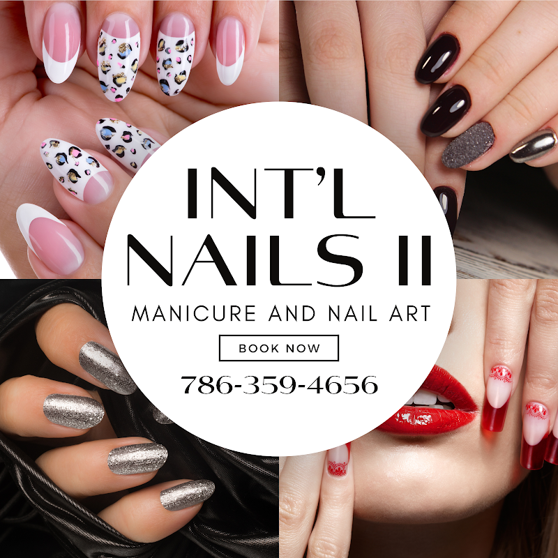Party Nails nail design by International Nails II in Miami
