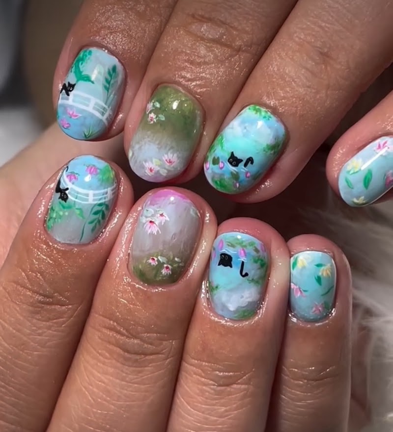 Spring Nails nail design by Éclat Nail Art in New York