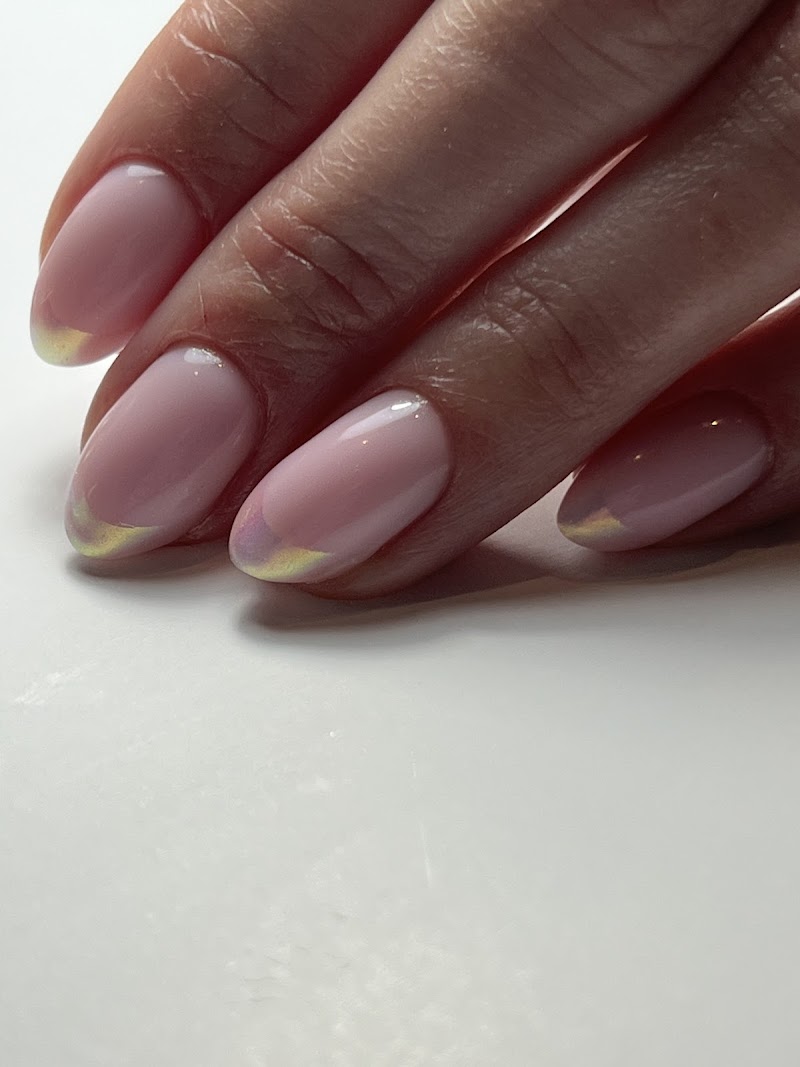 Coffin Nails nail design by Garden Room Russian Manicure