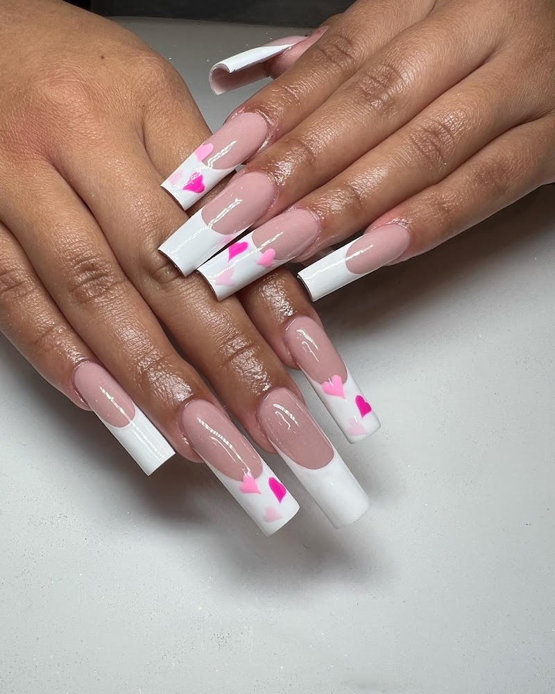 French Tips at Pinkies Nails and SPA INC in Los Angeles