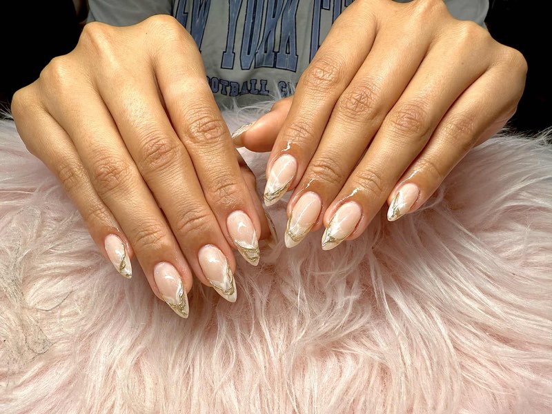 French Tips at Meraki Nail Salon in New York