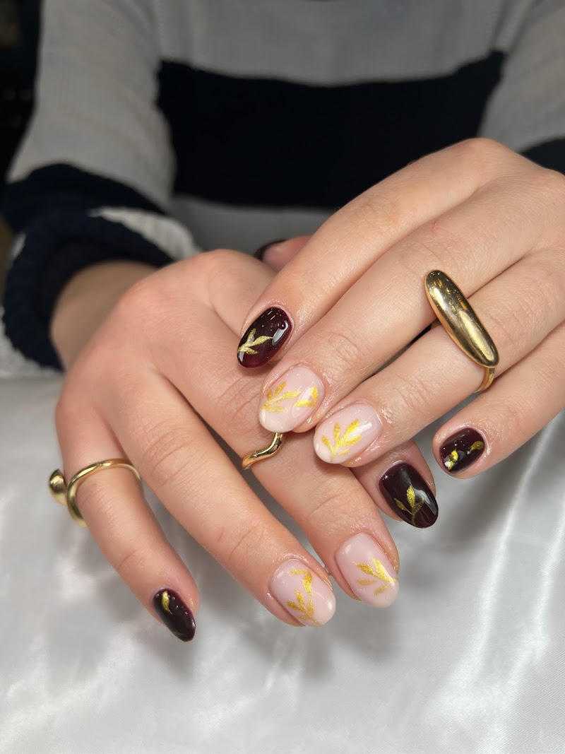 Fall Nails nail design by AM Nails and Beauty in London