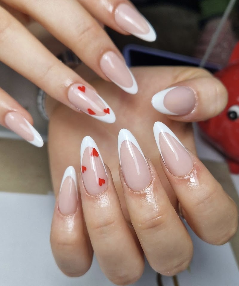 French Tips at Elite Nails Sk SPA in Chicago