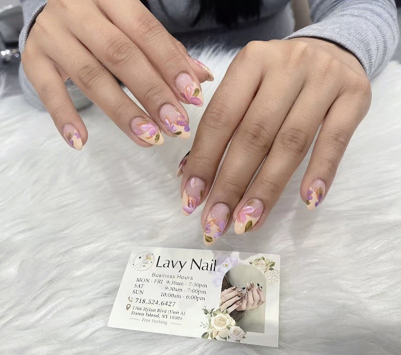 Gel-X nail design by Lavy Nail in New York