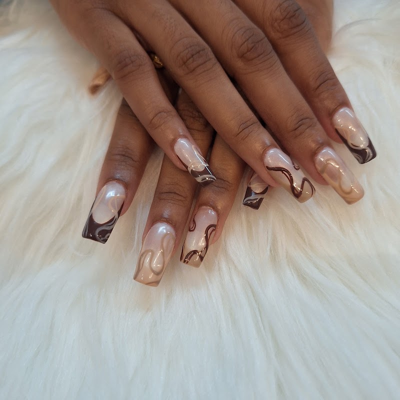 Black Nails nail design by Silvias Nails Salon & Spa