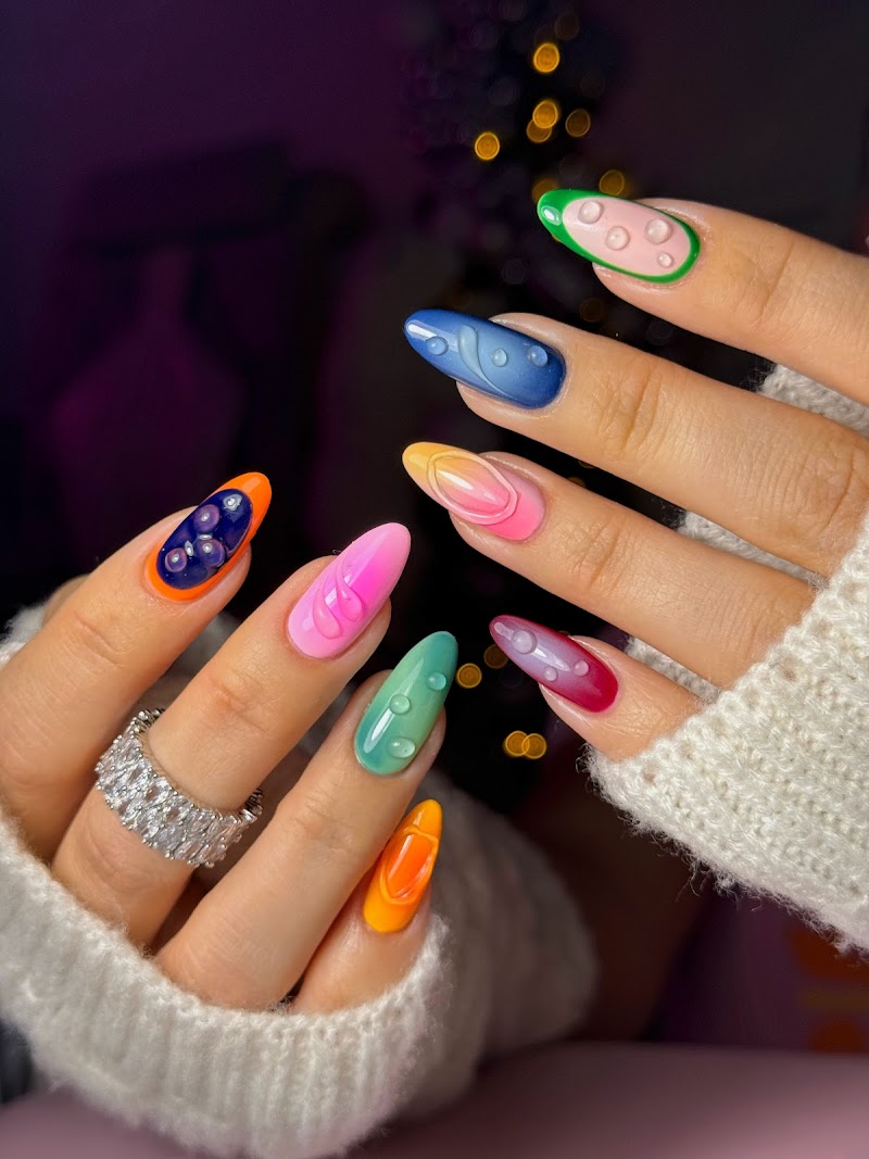 Fall Nails nail design by Nathalys Nails in Miami