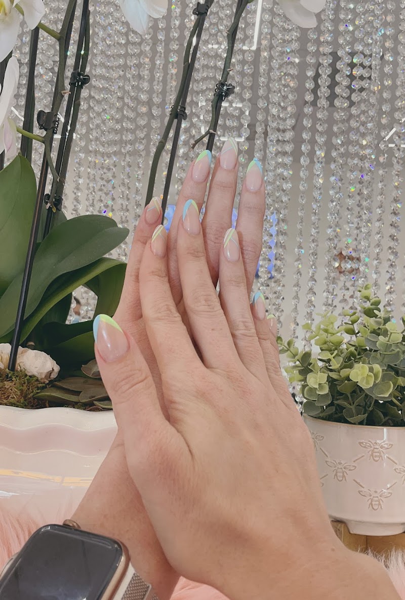 Dark Nails nail design by Honey Nailz Hollywood in Los Angeles