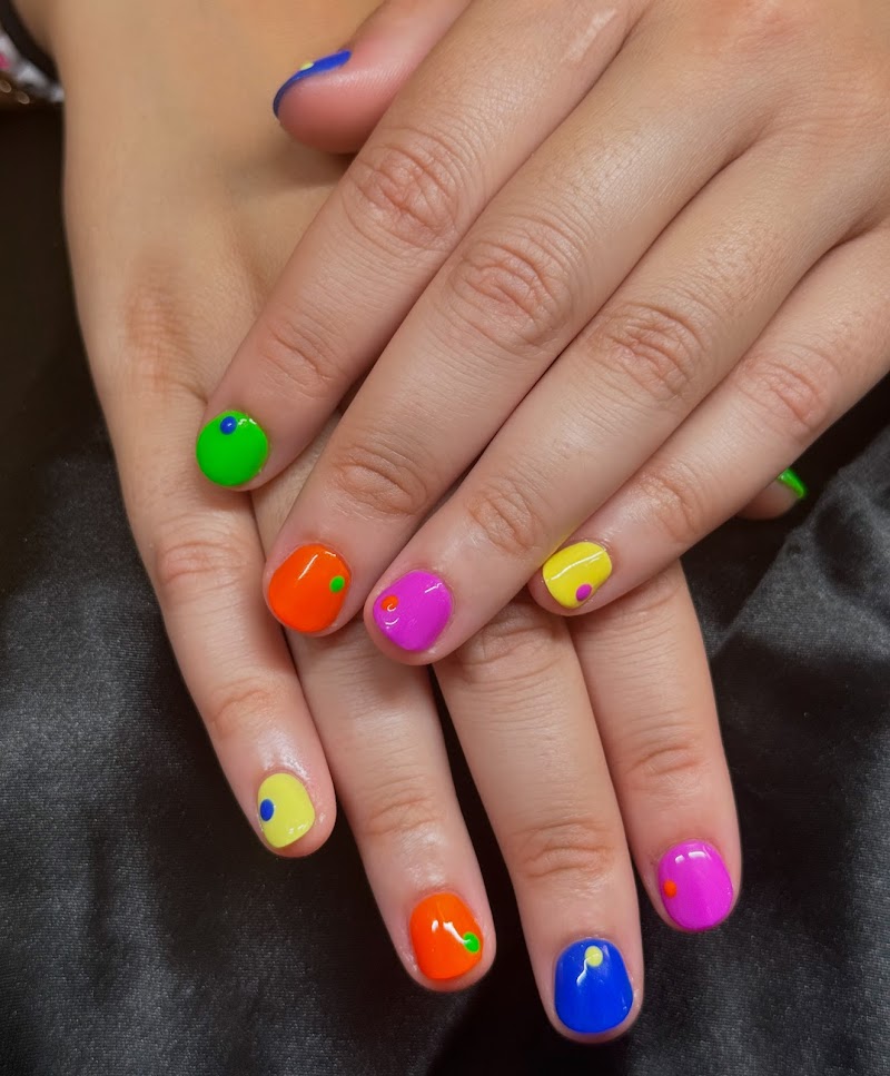 Gel-X nail design by Fly Nails in New York