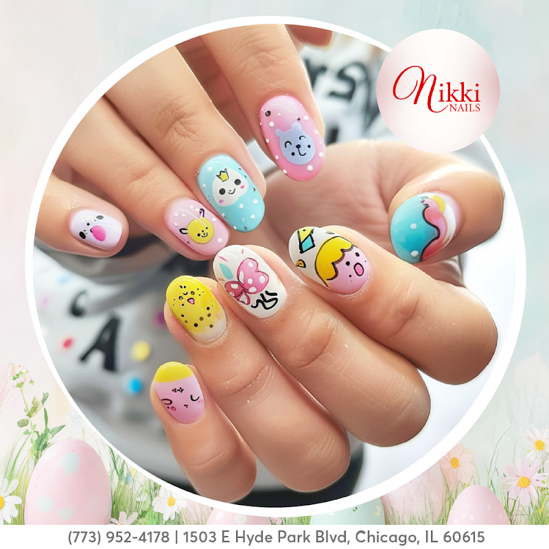 Easter Nails nail design by Nikki Nails in Chicago