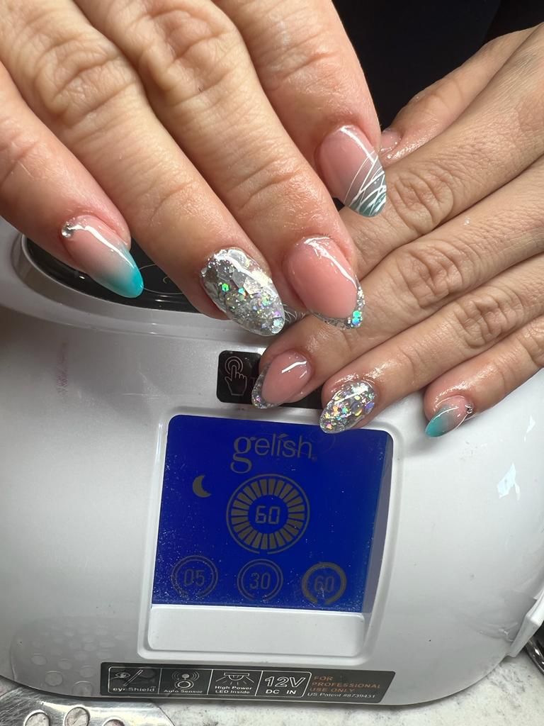 Coastal Nails nail design by Myrtha's Fabulous Nails Salon and Spa INC in New York