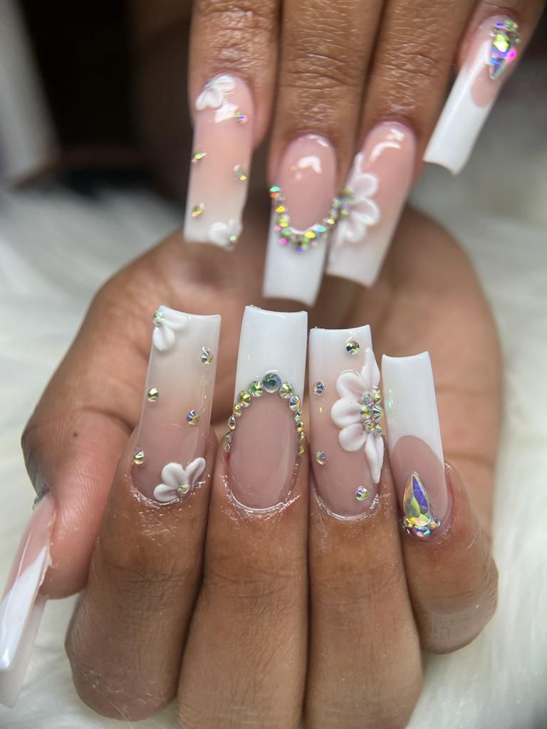 Coastal Nails nail design by Myrtha's Fabulous Nails Salon and Spa INC in New York