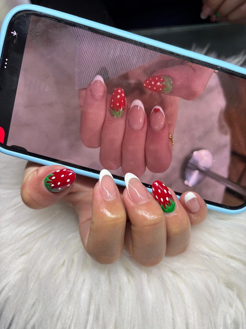 Dark Nails nail design by Tips and Dips Nail Studio, LLC in Miami