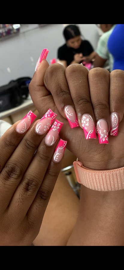 French Tips at Sugar Scrub Nails & Hair Super Salon & SPA in New York