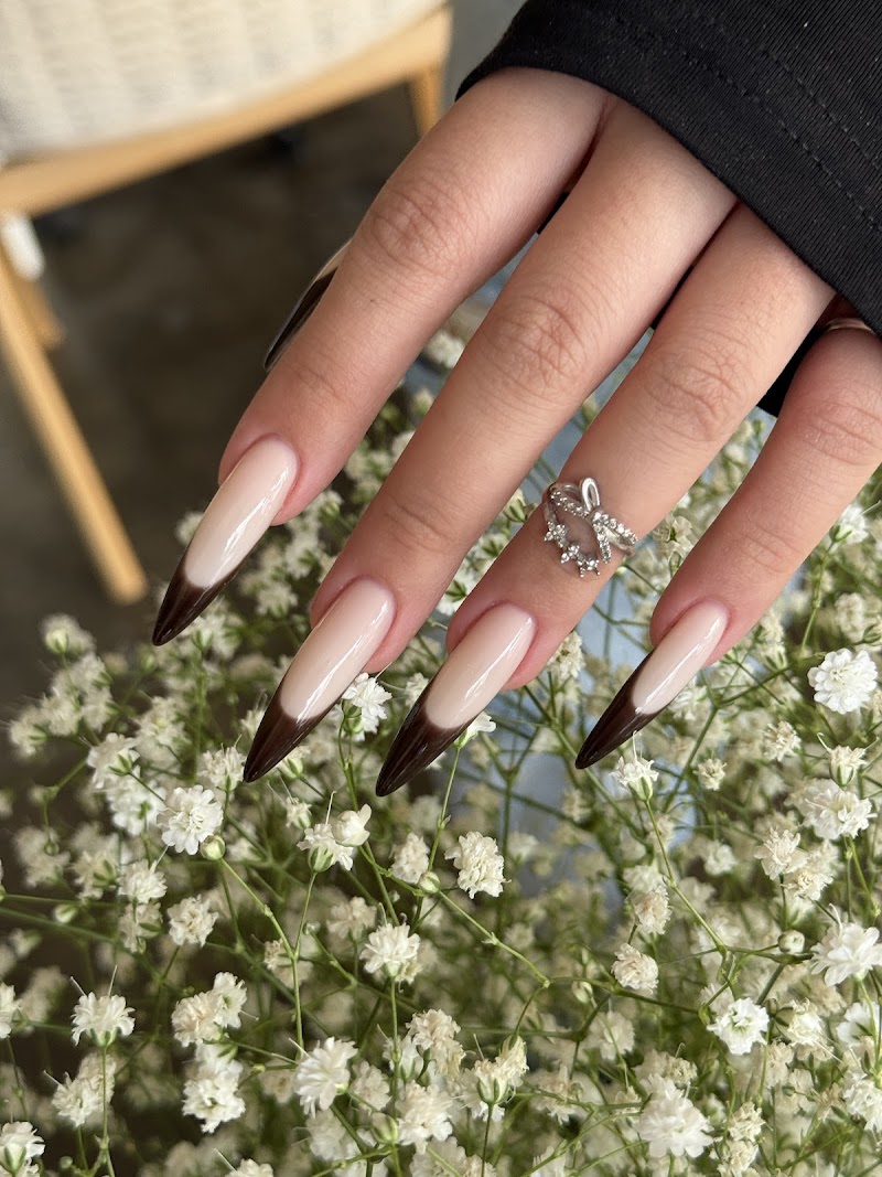 French Tip Nails nail design by look at me (Russian Manicure and Lash Extensions) in Los Angeles