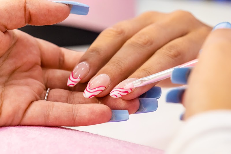 Coffin Nails nail design by Bloombar Nail Lounge in Miami