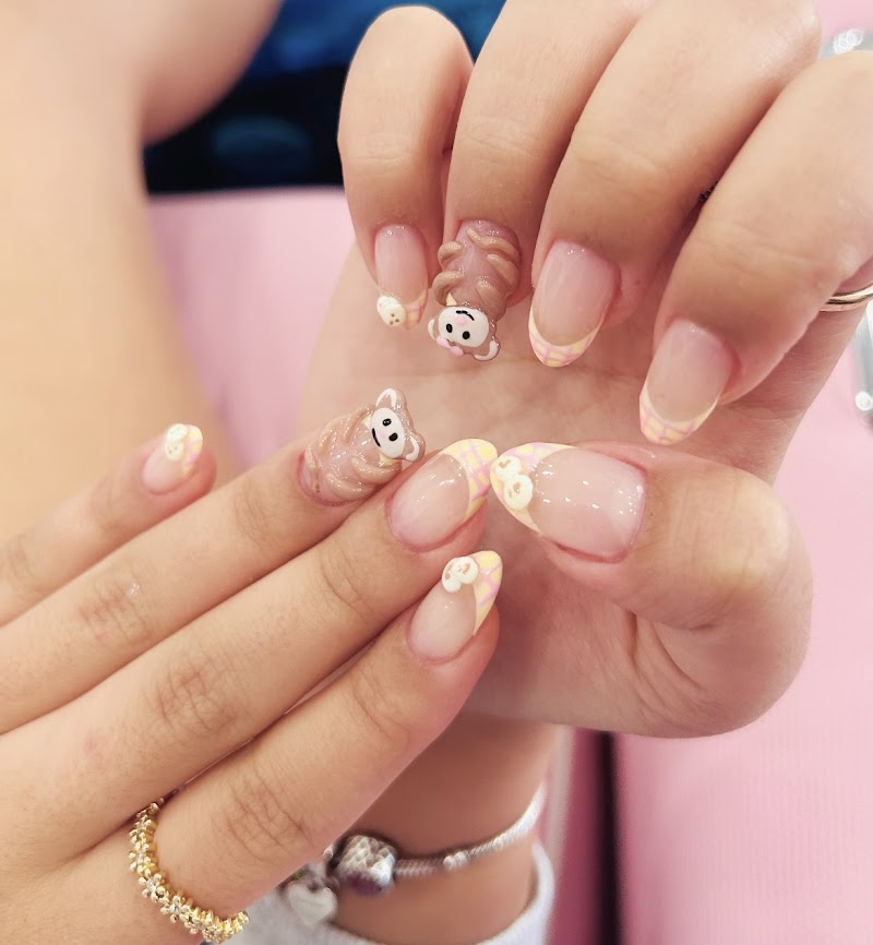 Coffin Nails nail design by Bloombar Nail Lounge in Miami