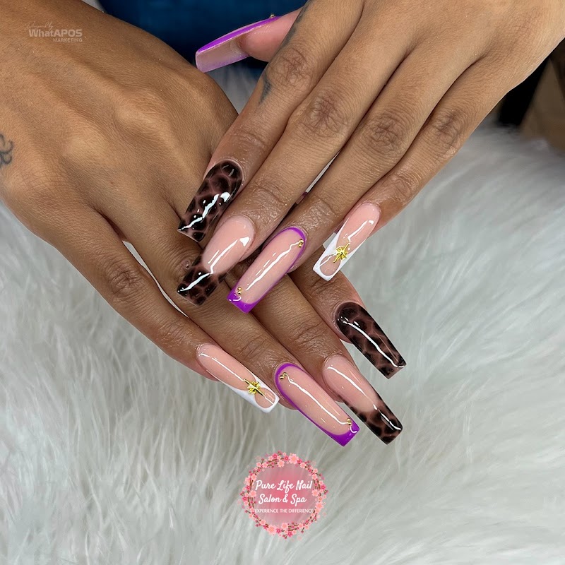 Mirror Nails nail design by Nail Nation Spa LA Los Angeles