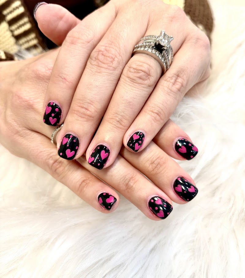Dark Nails nail design by UMEE NAILS & SPA in Los Angeles