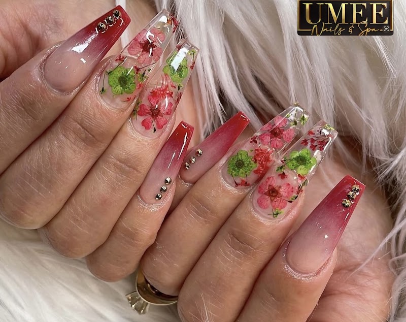 Dark Nails nail design by UMEE NAILS & SPA in Los Angeles