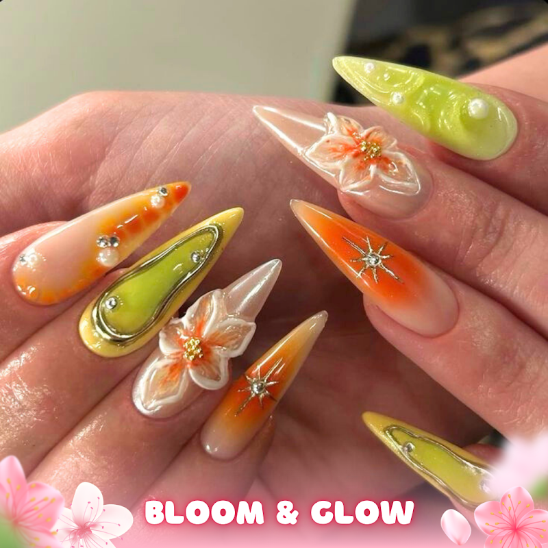 Boho Nails nail design by Le Lani Nail Spa in Los Angeles