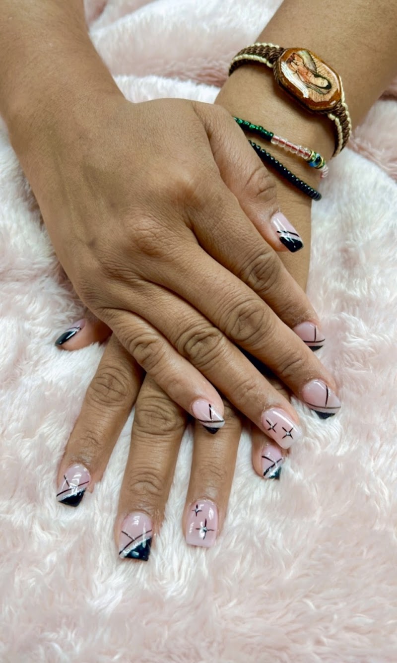 Geometric Nails nail design by Fancy Nail & Spa in New York