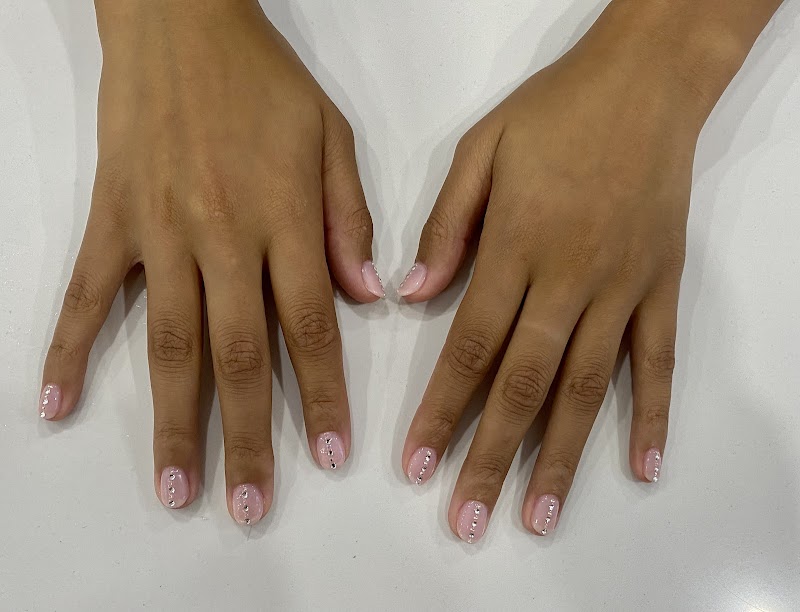 French Tips at LA Bella Nail Salon in New York