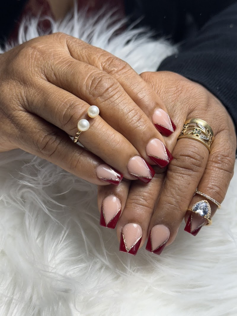 French Tips at Faby’s Nails Salon in New York