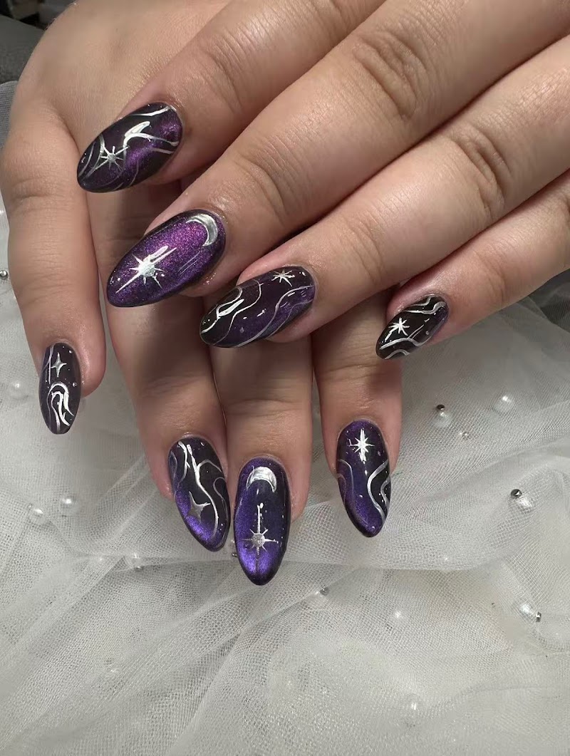 Winter Nails nail design by Lava Nails in New York